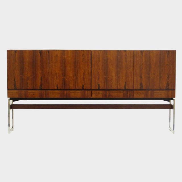 Brown Vintage Sideboard in Rosewood, 1960s For Sale - Image 8 of 8
