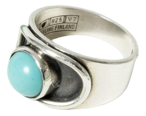Silver and Turquoise Ring by Erik Granit, 1974
