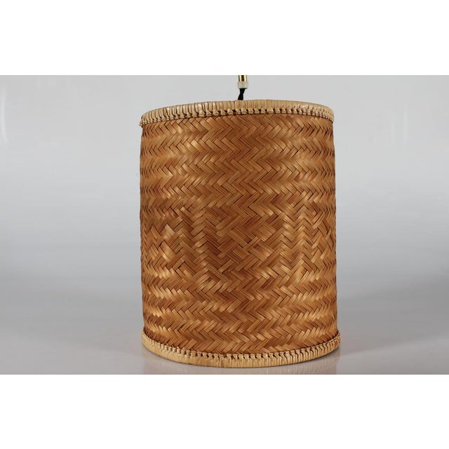 1950s Flexible Wall Light in Brass and Cane in the style of Paavo Tynell, Denmark, 1950s For Sale - Image 5 of 15