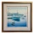 Vintage Large 48" X 48" Framed, Numbered and Signed Serigraph With Wentworth Gallery Raised Seal by Croatian Artist Frane Mlinar Korčula Boats For Sale