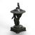Antique Neoclassical Bronze Figural Sensor with Dolphin & Swan C1890 Measures - 6 3/8" x 3 3/8" x 3 5/8"
