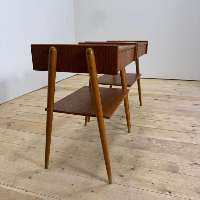 Teak Bedside Tables from AB Carlström, 1960, Set of 2 For Sale - Image 8 of 10