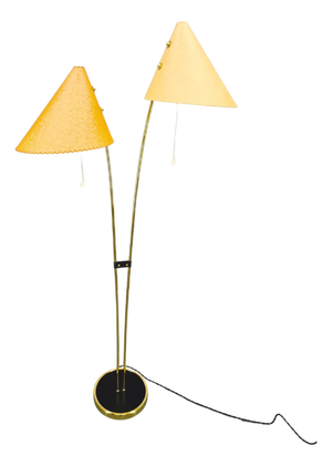 Mid-Century Japanese Style Brass Floor Lamp, 1960s