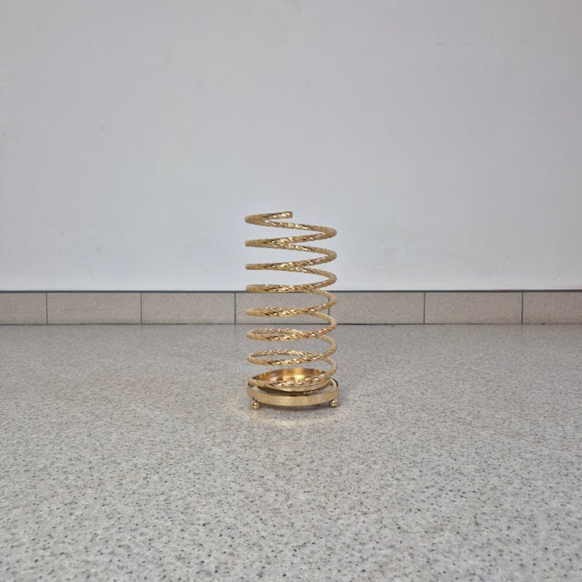 Metal Vintage Spiral Umbrella Stand, 1980s For Sale - Image 7 of 7