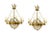Gold 1930 Empire Chandelier With Opaline Glass For Sale - Image 8 of 8