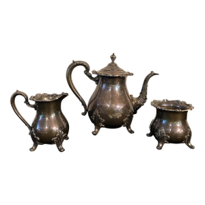 Early 20th Century W&s Blackinton Silver Plated 3 Piece Coffee Serving Set