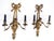 Gold Pair Antique Gilt Bronze Two-Light Wall Sconce w/ Cherub Louis XVI Style NICE For Sale - Image 8 of 12