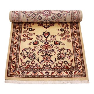 Middle Eastern Hand-Knotted Sarough Runner Rug For Sale