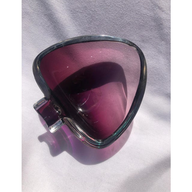 1970's Murano Purple Club Shaped Ashtray For Sale - Image 10 of 10
