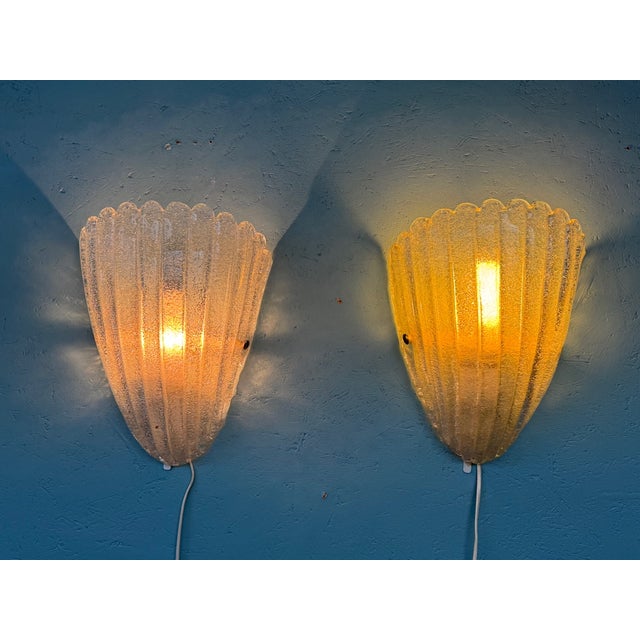 Murano Glass Sconces in Grit, Italy, 1970s, Set of 2 For Sale - Image 12 of 16