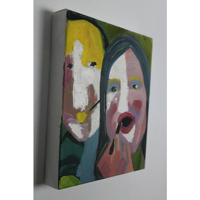 "You Can Look" (2018) is a vibrant oil on canvas by Spanish painter Inés Silvalde, measuring 20 x 25 x 3.5 cm. This piece...