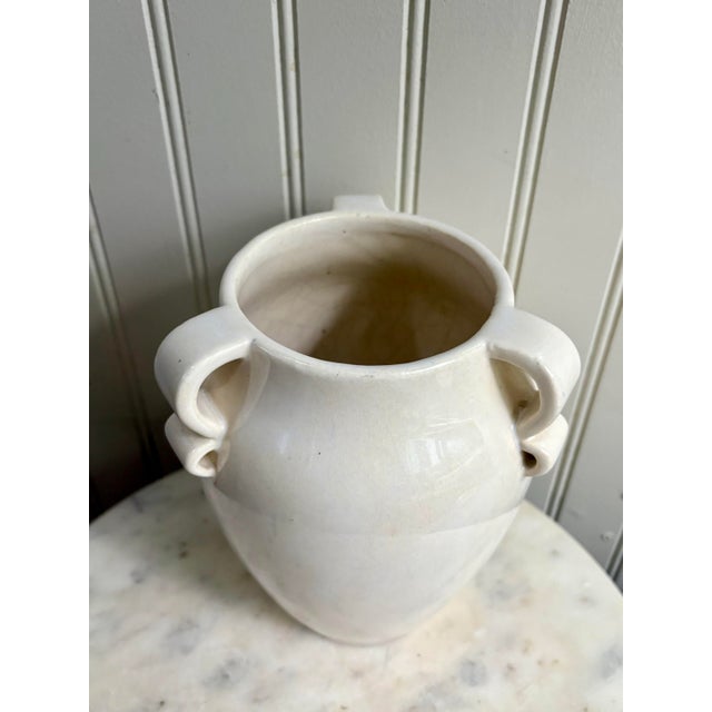 Vintage Fulper Pottery Vase #887 3 Ribbon Handles Circa 1930s Collectible VTG For Sale In Aspen - Image 6 of 12