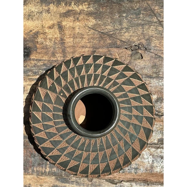 Late 20th Century Vintage Original Studio Pottery Vase For Sale - Image 5 of 12