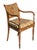Sarreid Ltd. Late 20th Century English Adam’s Style Painted Cane Armchair For Sale - Image 4 of 16