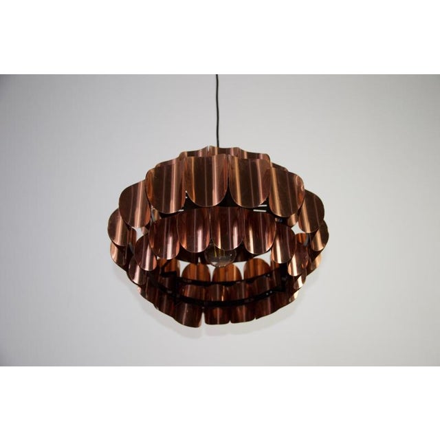 Copper Hanging Lamp by Hans Zender for Temde, 1960s For Sale - Image 6 of 12