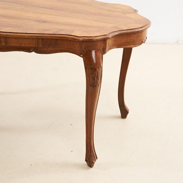 Carved Wooden Coffee Table For Sale - Image 3 of 7