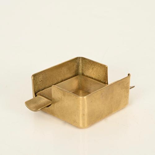 Mid-Century Italian Stackable Brass Ashtray by Adnet, 1950s, Set of 4 For Sale - Image 4 of 14