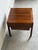 Rosewood Sewing Table Side End Nightstand With Drawer and Rolling Wheels Denmark 1960s For Sale - Image 9 of 9