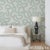 Schumacher X Hadiya Williams Trace Wallpaper In Ice For Sale In New York - Image 6 of 6