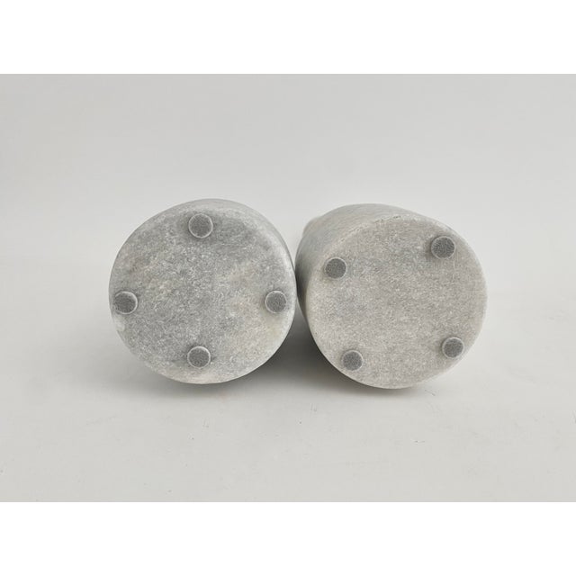 Modern Marble Candleholders - A Pair For Sale In Los Angeles - Image 6 of 6