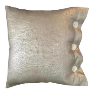 Modern Luxe Silver Linen Pillow Cover