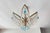 1960s Mid-Century Modern Crystal Chandelier With Aqua Blue Drops - Solid Brass Leaf Design Lighting - Rewired & Working⁠ For Sale - Image 18 of 18