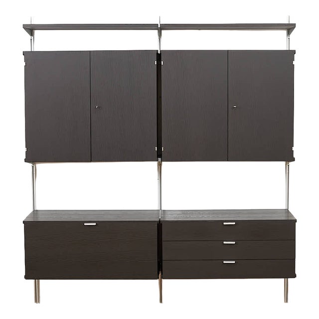 CSS Shelving System with Double-Door Cabinets and Drawers from George Nelson For Sale