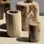 Brutalist Small Side Table in Beige-Grey and Petrified Wood, 1980s For Sale - Image 3 of 18