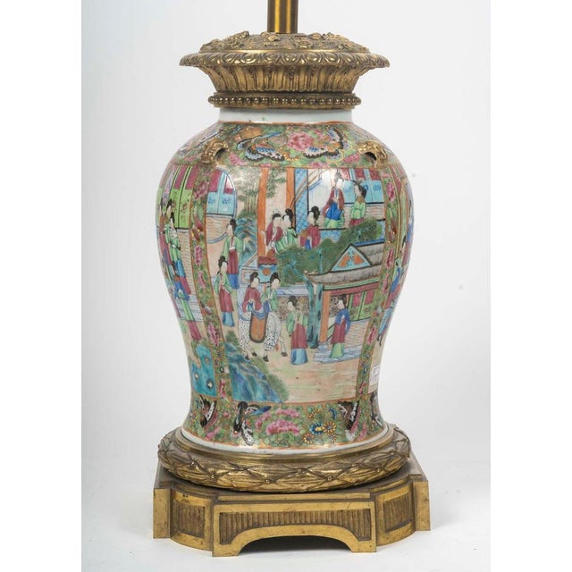 Large Table Lamp in Satsuma Porcelain and Gilt Bronze, 19th Century For Sale - Image 3 of 11
