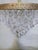 Metal Vintage Hollywood Regency Floral Embossed Brass French Crystal Basket Chandelier For Sale - Image 7 of 8