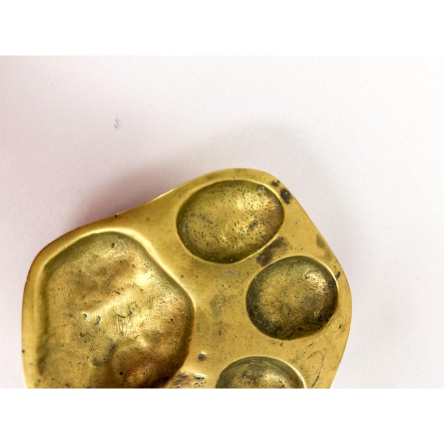 Brass Vintage Brass Tiger Paw Trinket Dish Mold Decorative Catchall Hollywood Regency For Sale - Image 8 of 8