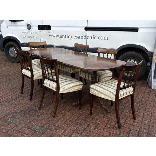 Antique Extending Dining Table and Chairs, Set of 7 For Sale - Image 3 of 18