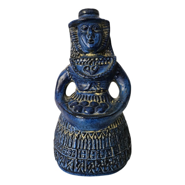 Ceramic Figurine of Woman with Basket of Fruit from Bay Keramik, Germany, 1960s For Sale