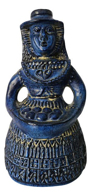 Ceramic Figurine of Woman with Basket of Fruit from Bay Keramik, Germany, 1960s