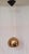 Vintage Ceiling Lamp with Spherical Gold-Colored Metal Shade and White Reflector, 1970s For Sale - Image 4 of 7