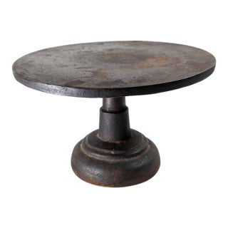 19th Century Cast Iron Sculptor's Display Stand That Rotates, Pottery Decorating For Sale
