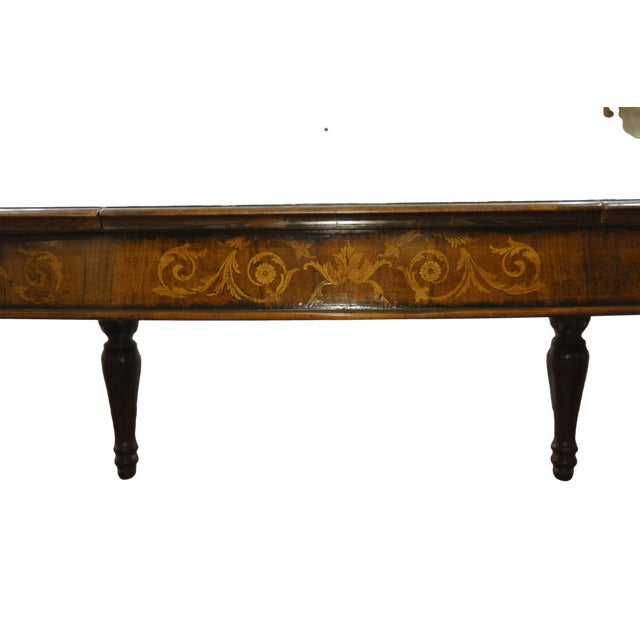 Vintage Extendable Inlaid Table, 1930s For Sale - Image 3 of 8