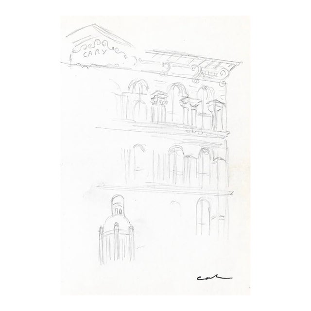 Myriam Cahn New York Architectural Drawing For Sale