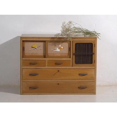 Showa Japanese Oak Storage Cabinet For Sale - Image 16 of 16