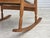 1970s, Scandinavian design. Completely renovated-reupholstered high-backed rocking chair. Quality white furniture fabric,...