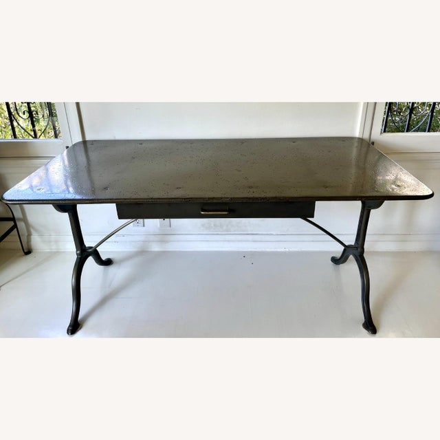French Iron Desk Restoration Hardware For Sale - Image 3 of 5