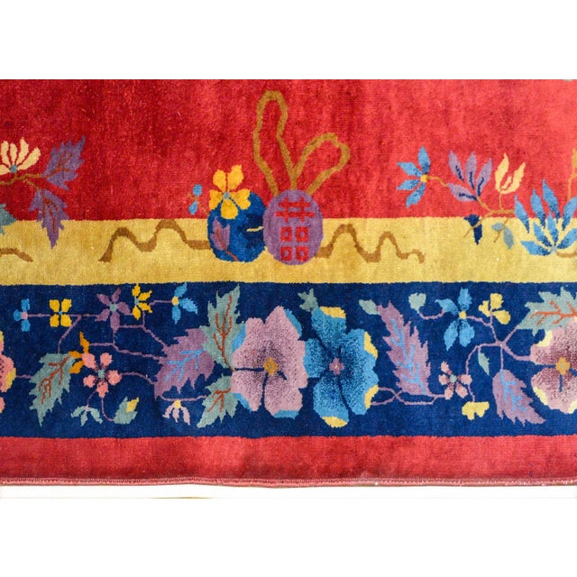 Textile Early 20th Century Chinese Art Deco Rug For Sale - Image 7 of 11