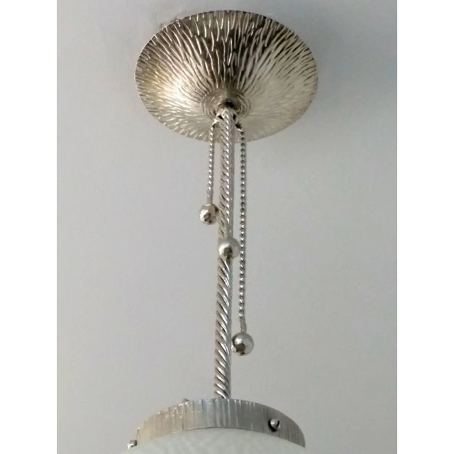 Art Deco French Art Deco Ball Pendant Chandelier For Sale - Image 3 of 4