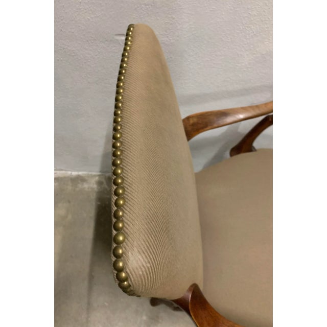 Mid Century Traditional Armchair For Sale In Los Angeles - Image 6 of 10