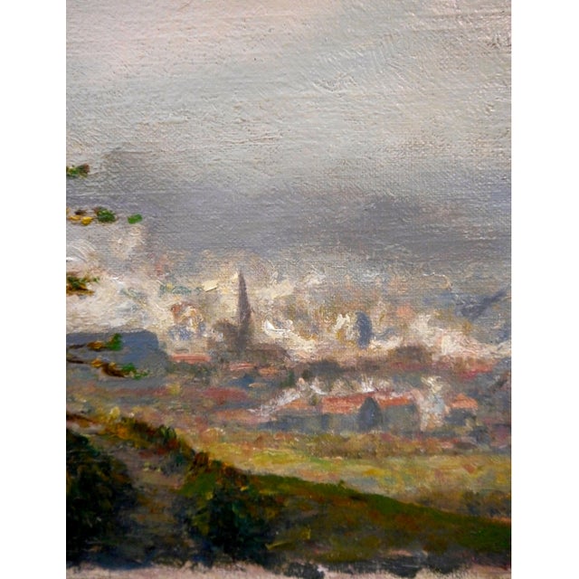 French School Masters Landscape Oil Painting, Signed, 1933 For Sale - Image 4 of 5