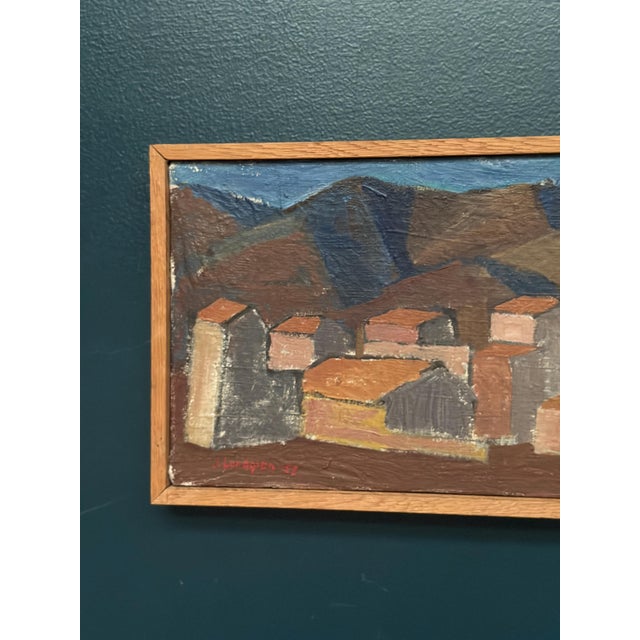 Mid-Century Modern Johan Lundgren, Cityscape, 1952, Oil Painting on Canvas, Framed For Sale - Image 3 of 18