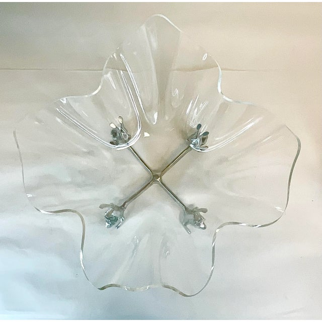 1986 Vintage Hollywood Regency Arthur Court Bunny Base & Lucite Salad Bowls - 10 Piece Set, Easter For Sale - Image 9 of 12