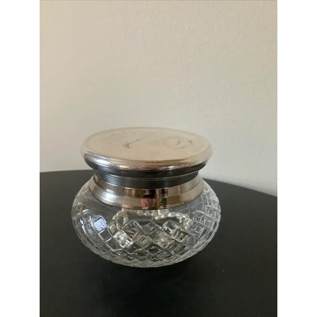 Mid 20th Century English Art Glass and Silver Vanity or Jewelry Box For Sale - Image 11 of 12