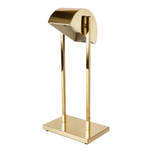 Vintage Brass Demilune Adjustable Table /Desk Lamp in the Manner of George Kovacs