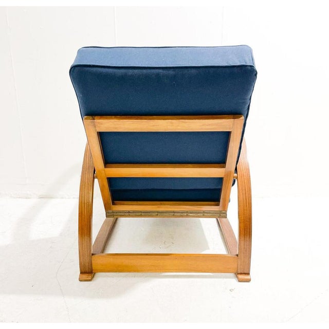Wood Bentwood Armchair with Adjustable Back by Jindrich Halabala, Czech Republic, 1940s For Sale - Image 7 of 8